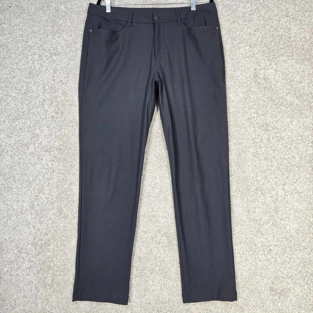 Lululemon Classic Fit ABC Chino Pants LM5AO1S Warpstreme Mens 35x31 Dark Gray
